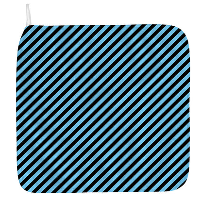 Blue And Black Stripes Pattern Print Hand Towel