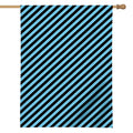 Blue And Black Stripes Pattern Print House Flag