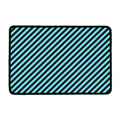 Blue And Black Stripes Pattern Print Kitchen Mat