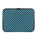 Blue And Black Stripes Pattern Print Laptop Sleeve