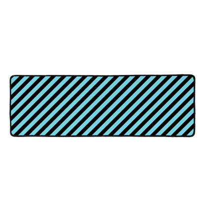 Blue And Black Stripes Pattern Print Long Kitchen Mat