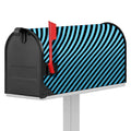 Blue And Black Stripes Pattern Print Mailbox Cover
