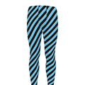 Blue And Black Stripes Pattern Print Men's Leggings
