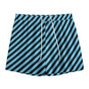 Blue And Black Stripes Pattern Print Mesh Shorts