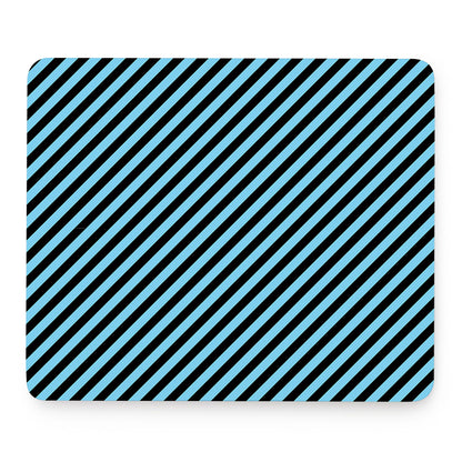 Blue And Black Stripes Pattern Print Mouse Pad
