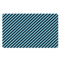 Blue And Black Stripes Pattern Print Polyester Doormat
