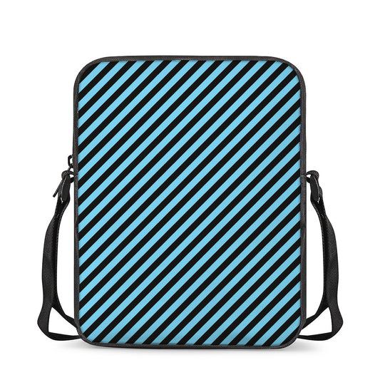 Blue And Black Stripes Pattern Print Rectangular Crossbody Bag