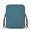 Blue And Black Stripes Pattern Print Rectangular Crossbody Bag