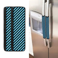 Blue And Black Stripes Pattern Print Refrigerator Handle Covers