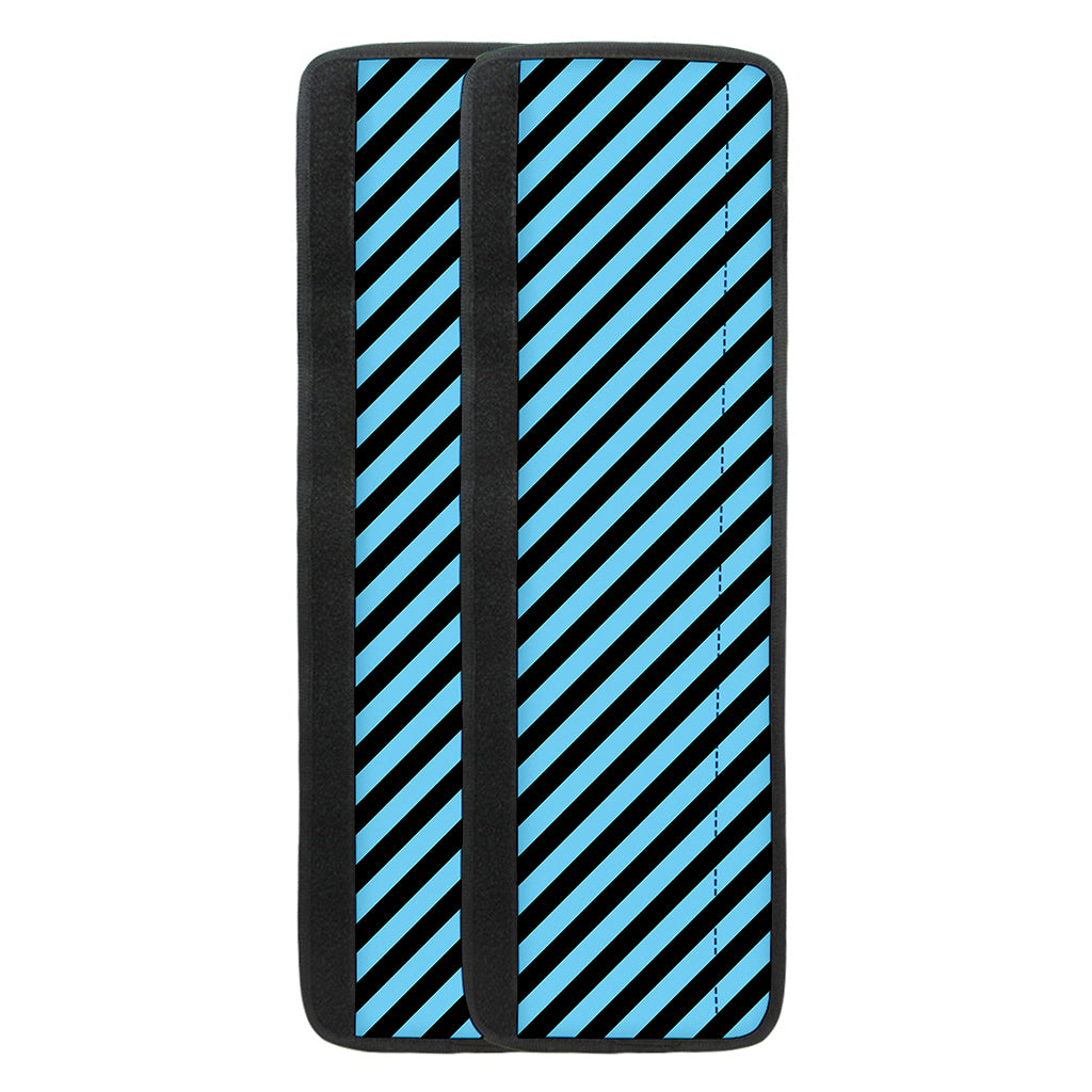Blue And Black Stripes Pattern Print Refrigerator Handle Covers