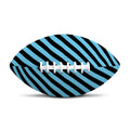 Blue And Black Stripes Pattern Print Rugby Ball