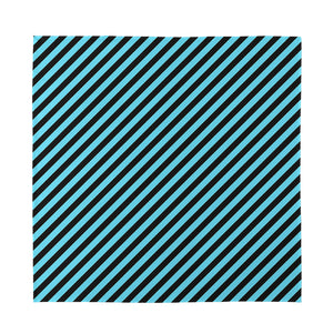 Blue And Black Stripes Pattern Print Silk Bandana