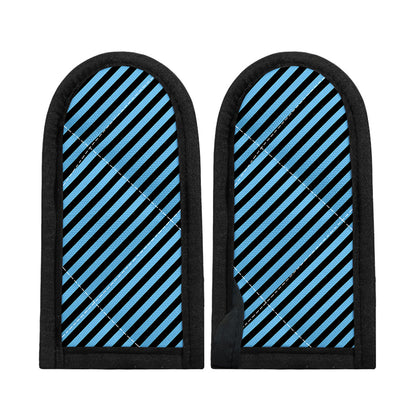 Blue And Black Stripes Pattern Print Skillet Handle Cover