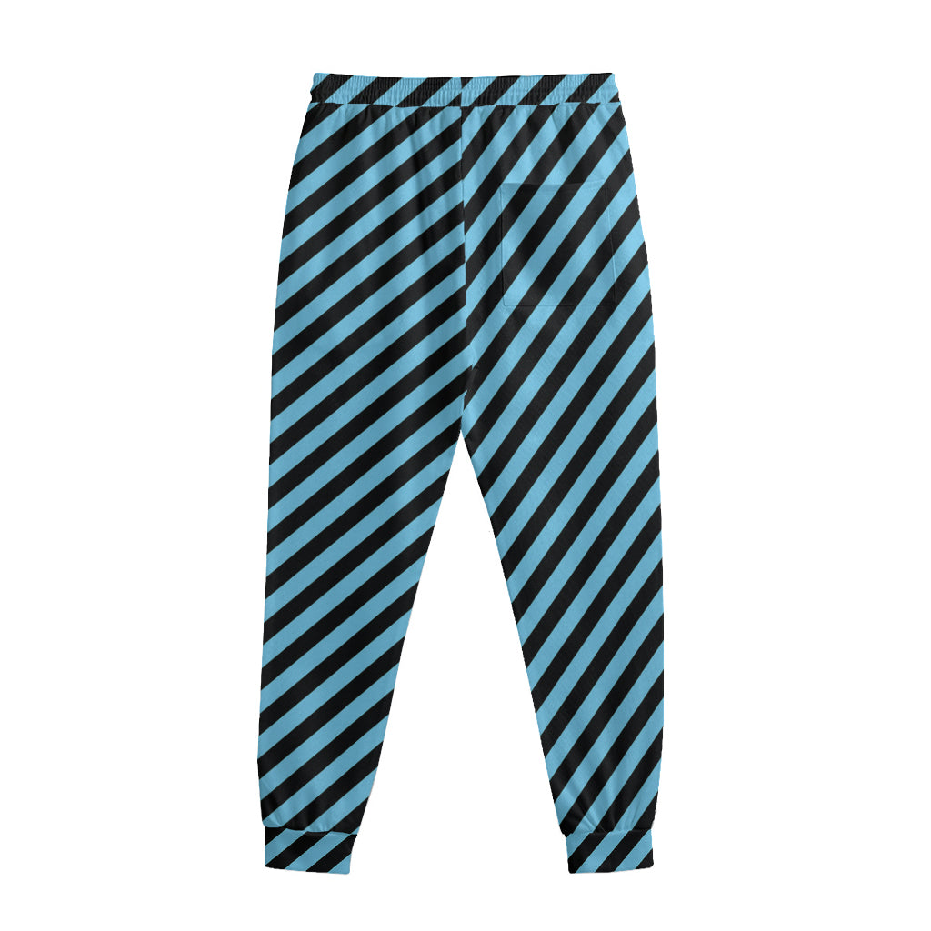 Blue And Black Stripes Pattern Print Sweatpants