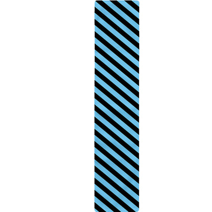 Blue And Black Stripes Pattern Print Table Runner