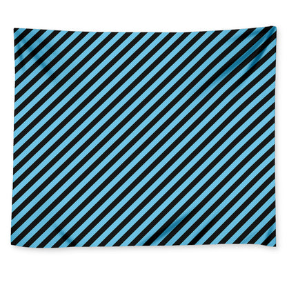 Blue And Black Stripes Pattern Print Tapestry