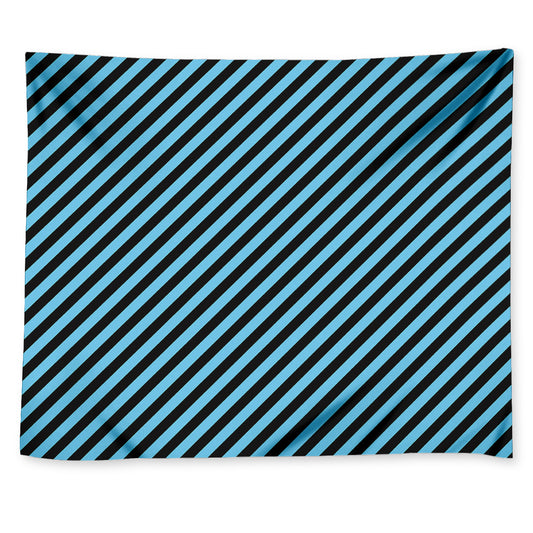 Blue And Black Stripes Pattern Print Tapestry