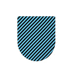 Blue And Black Stripes Pattern Print Toilet Lid Cover