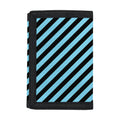 Blue And Black Stripes Pattern Print Trifold Wallet