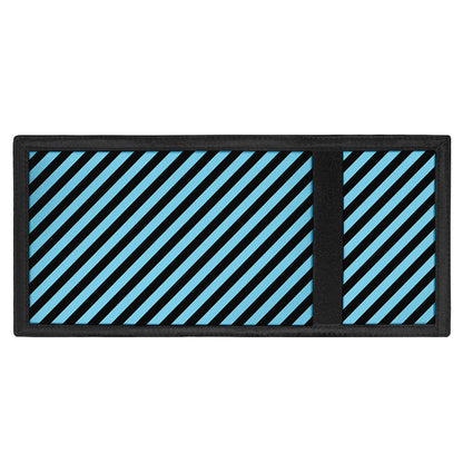 Blue And Black Stripes Pattern Print Trifold Wallet