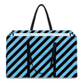 Blue And Black Stripes Pattern Print Utility Tote Bag