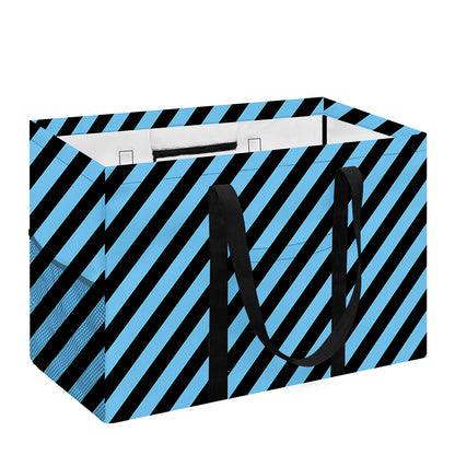 Blue And Black Stripes Pattern Print Utility Tote Bag