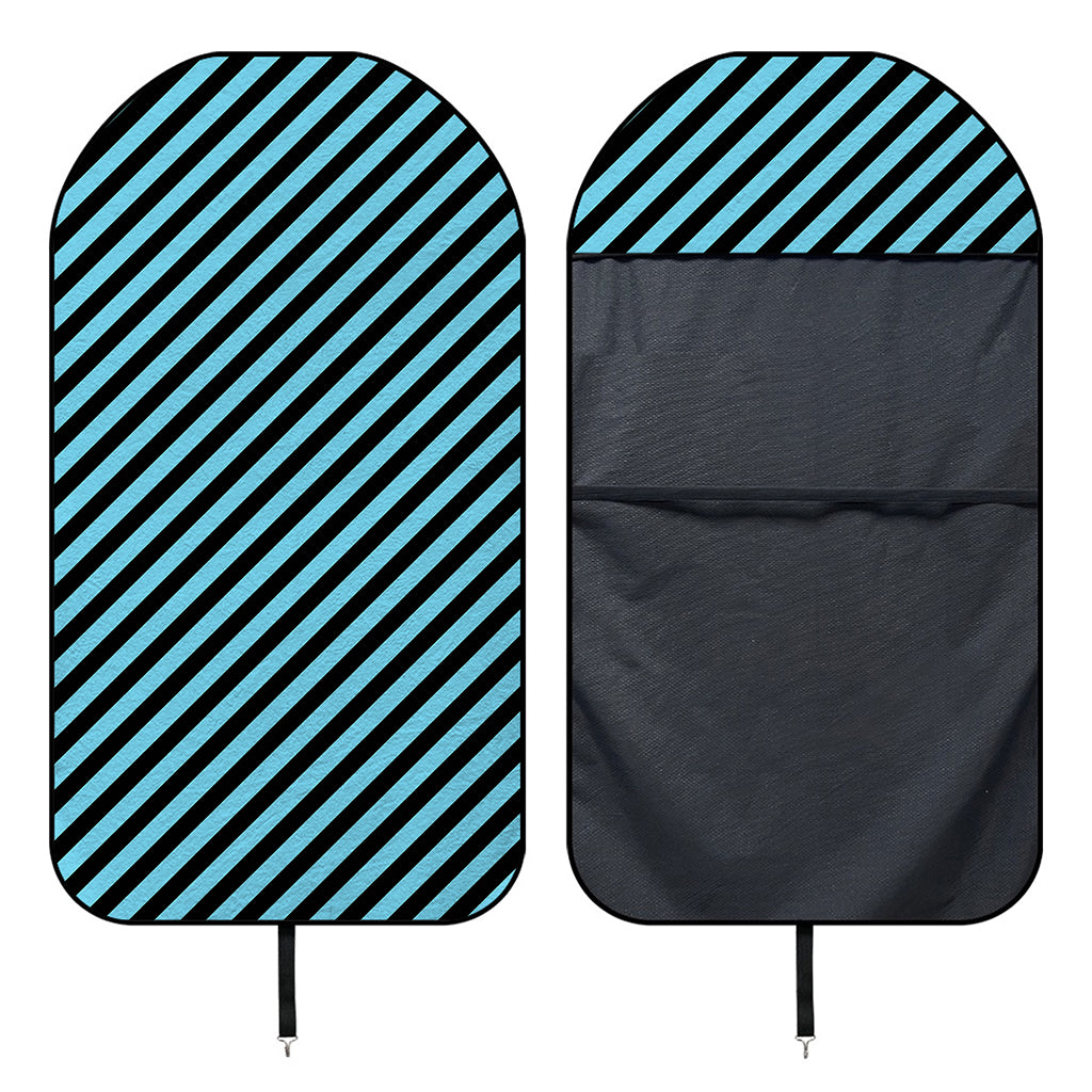 Blue And Black Stripes Pattern Print Waterproof Car Seat Cover