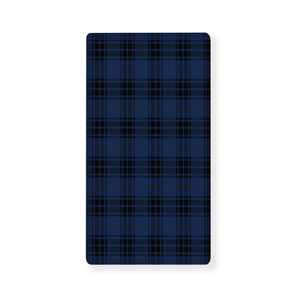 Blue And Black Tartan Pattern Print Baby Crib Sheet