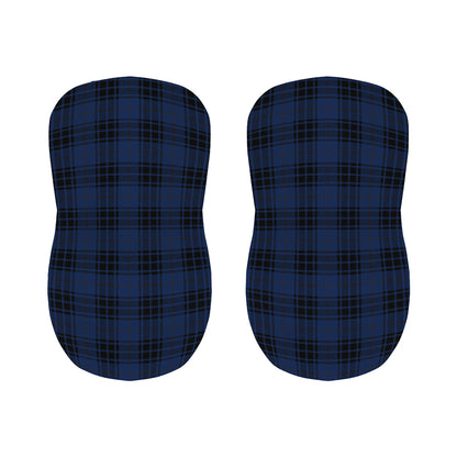 Blue And Black Tartan Pattern Print Bar Stool Covers