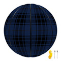 Blue And Black Tartan Pattern Print Basketball
