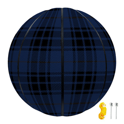 Blue And Black Tartan Pattern Print Basketball
