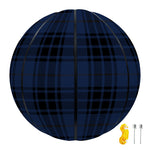 Blue And Black Tartan Pattern Print Basketball