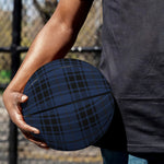 Blue And Black Tartan Pattern Print Basketball