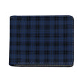 Blue And Black Tartan Pattern Print Bifold Wallet