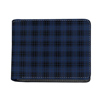 Blue And Black Tartan Pattern Print Bifold Wallet