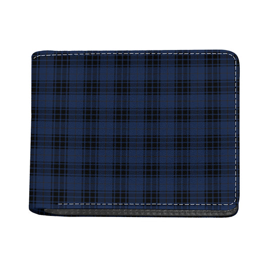 Blue And Black Tartan Pattern Print Bifold Wallet