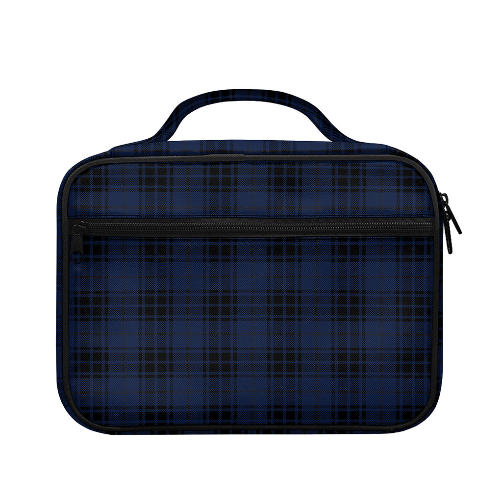 Blue And Black Tartan Pattern Print Briefcase Bible Bag