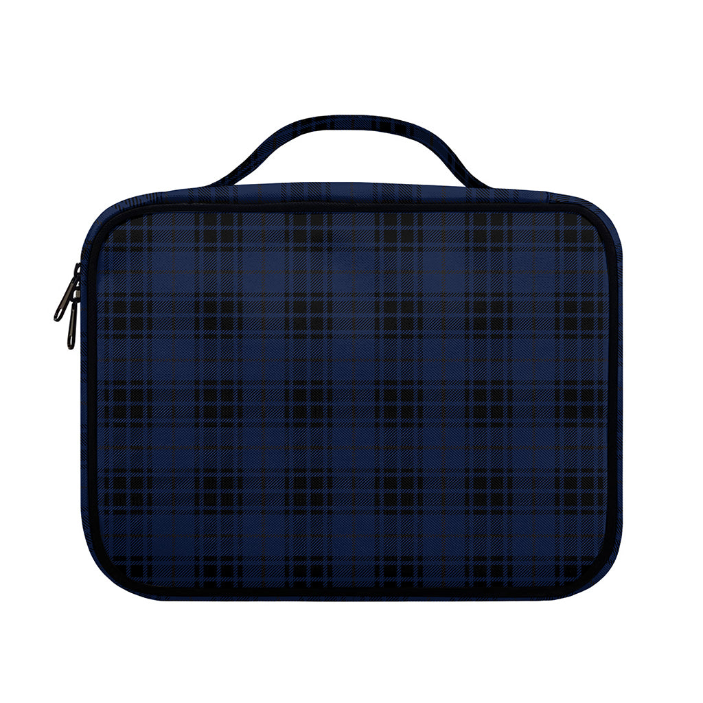 Blue And Black Tartan Pattern Print Briefcase Bible Bag