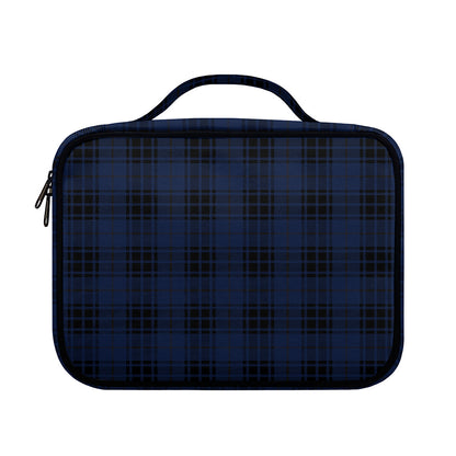 Blue And Black Tartan Pattern Print Briefcase Bible Bag