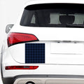 Blue And Black Tartan Pattern Print Car Sticker