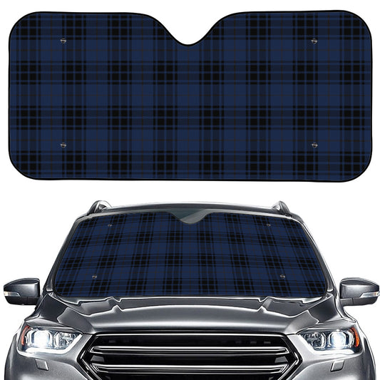 Blue And Black Tartan Pattern Print Car Windshield Sun Shade