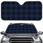 Blue And Black Tartan Pattern Print Car Windshield Sun Shade