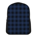 Blue And Black Tartan Pattern Print Casual Backpack