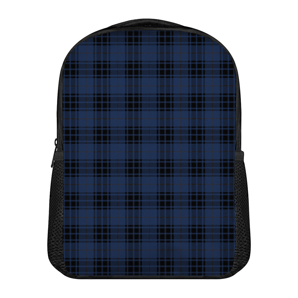 Blue And Black Tartan Pattern Print Casual Backpack