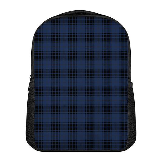 Blue And Black Tartan Pattern Print Casual Backpack