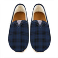Blue And Black Tartan Pattern Print Casual Shoes