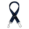 Blue And Black Tartan Pattern Print Dog Seat Belt