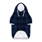 Blue And Black Tartan Pattern Print Dog Zip Up Hoodie