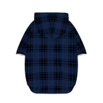Blue And Black Tartan Pattern Print Dog Zip Up Hoodie