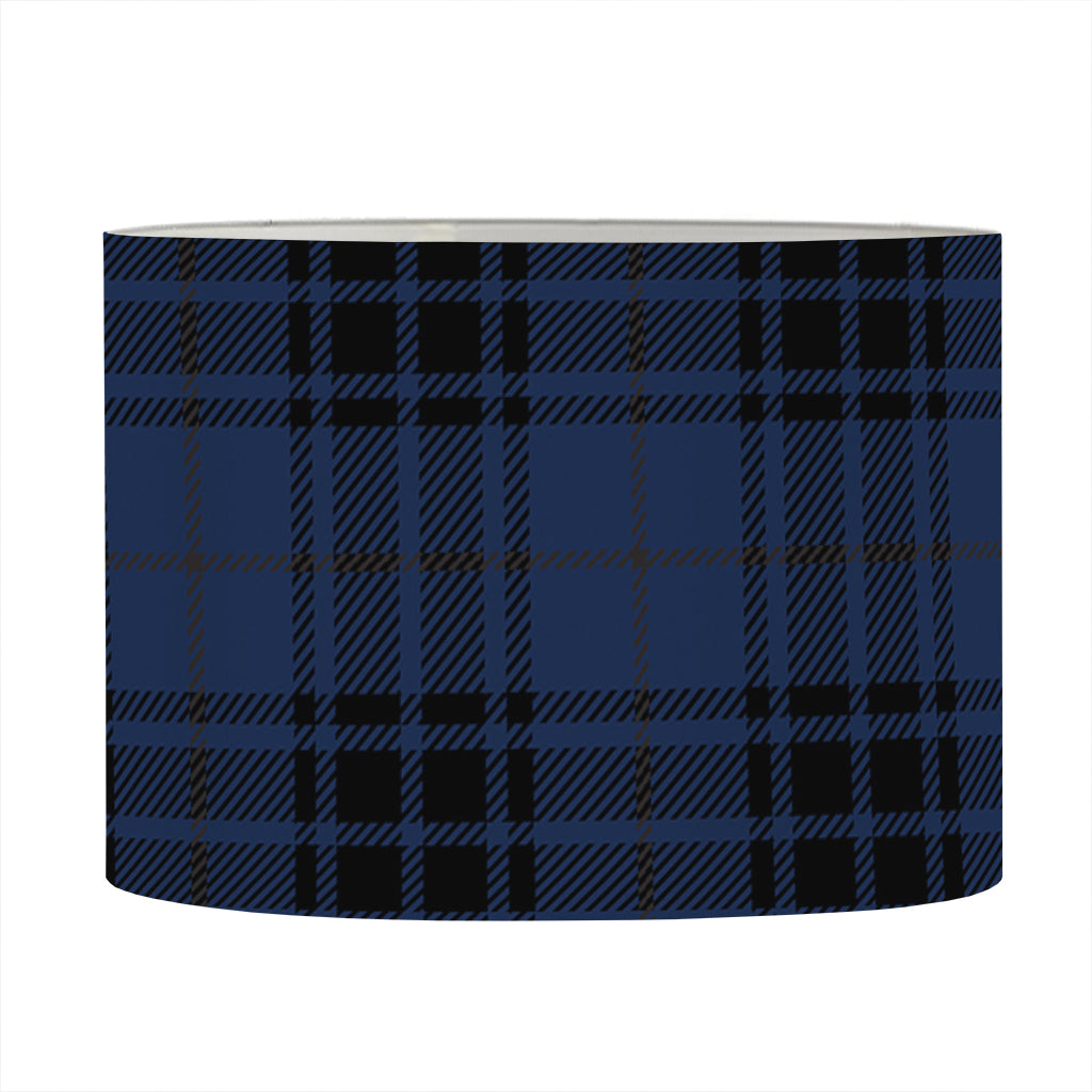 Blue And Black Tartan Pattern Print Drum Lamp Shade